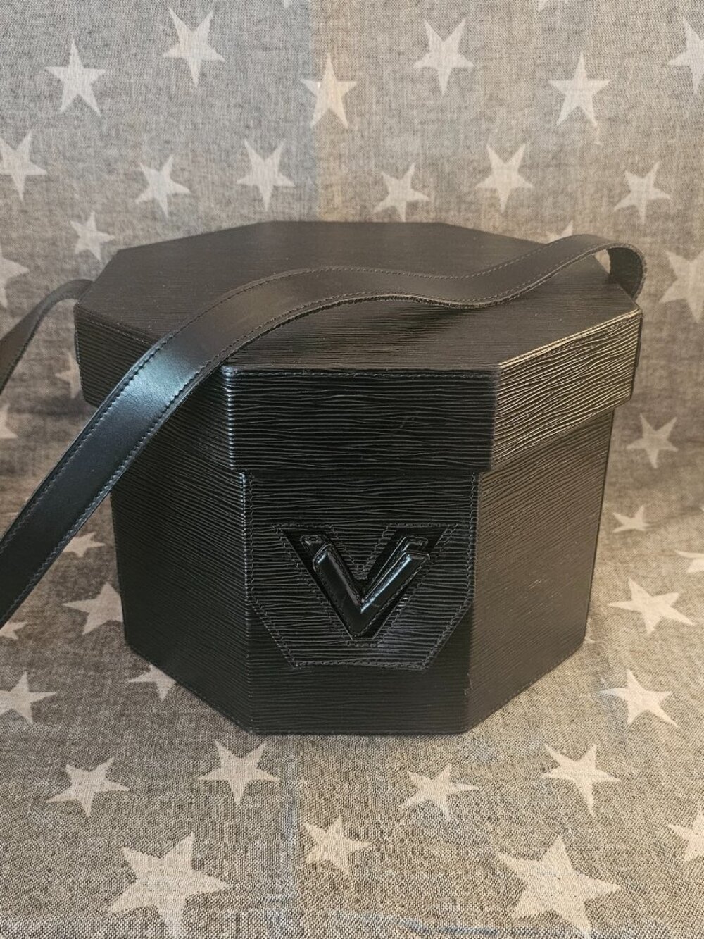 LOUIS VUITTON OCTOGAN Vanity Trunk Bag Black Epi